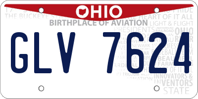 OH license plate GLV7624