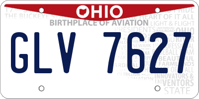 OH license plate GLV7627