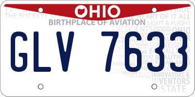 OH license plate GLV7633
