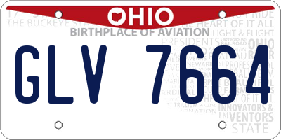 OH license plate GLV7664