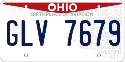 OH license plate GLV7679