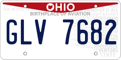 OH license plate GLV7682