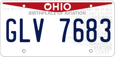 OH license plate GLV7683