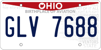 OH license plate GLV7688