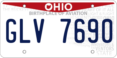 OH license plate GLV7690