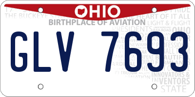 OH license plate GLV7693
