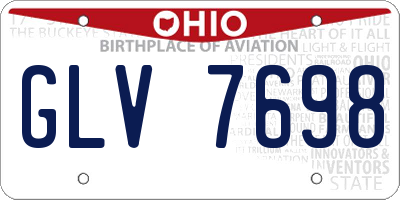 OH license plate GLV7698