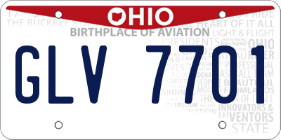 OH license plate GLV7701