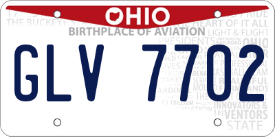OH license plate GLV7702