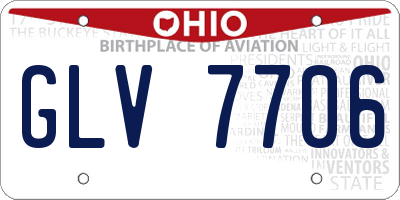 OH license plate GLV7706