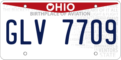 OH license plate GLV7709