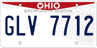 OH license plate GLV7712