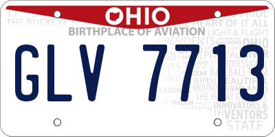 OH license plate GLV7713