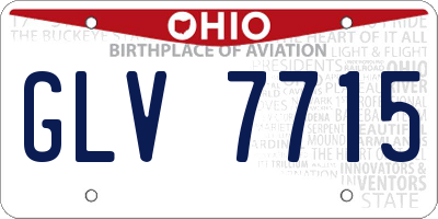 OH license plate GLV7715