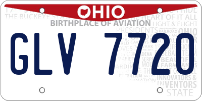 OH license plate GLV7720