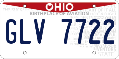 OH license plate GLV7722
