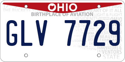 OH license plate GLV7729