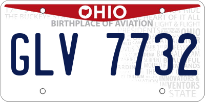 OH license plate GLV7732