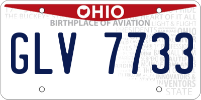 OH license plate GLV7733