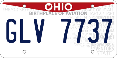 OH license plate GLV7737