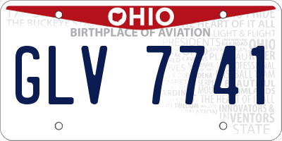 OH license plate GLV7741