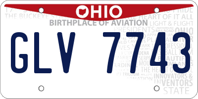 OH license plate GLV7743