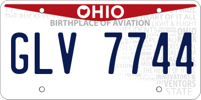 OH license plate GLV7744