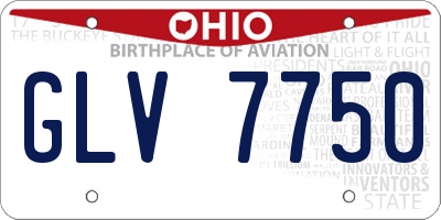 OH license plate GLV7750