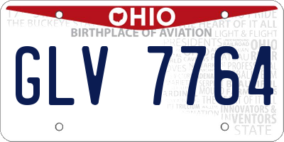 OH license plate GLV7764