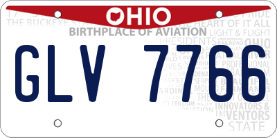 OH license plate GLV7766