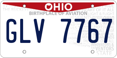 OH license plate GLV7767