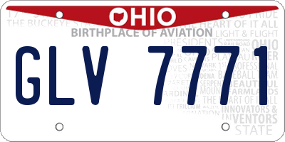 OH license plate GLV7771