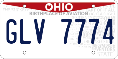 OH license plate GLV7774