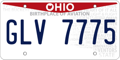 OH license plate GLV7775