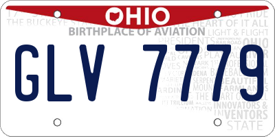 OH license plate GLV7779