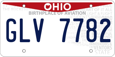 OH license plate GLV7782