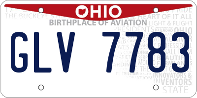 OH license plate GLV7783