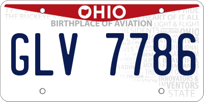 OH license plate GLV7786