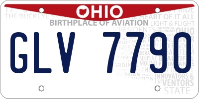 OH license plate GLV7790