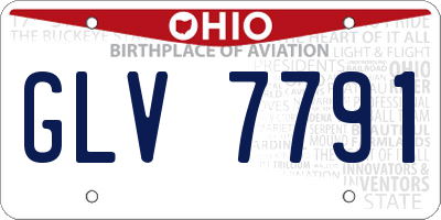 OH license plate GLV7791