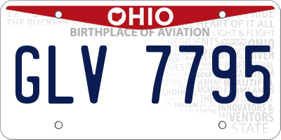 OH license plate GLV7795