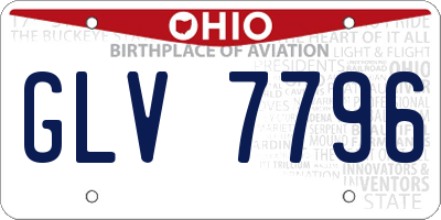 OH license plate GLV7796