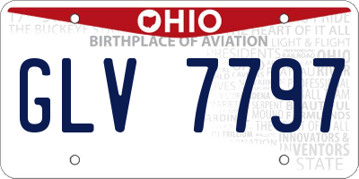 OH license plate GLV7797