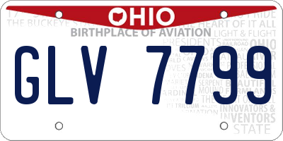 OH license plate GLV7799