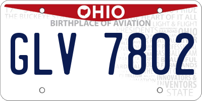 OH license plate GLV7802