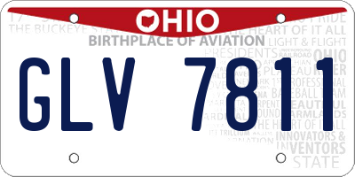 OH license plate GLV7811