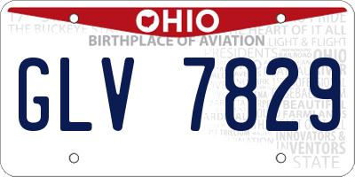 OH license plate GLV7829
