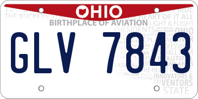 OH license plate GLV7843