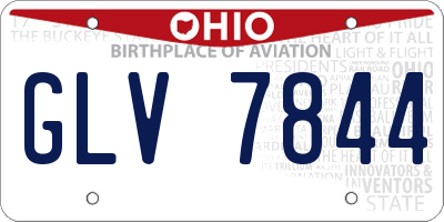 OH license plate GLV7844
