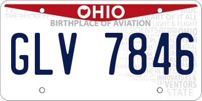 OH license plate GLV7846